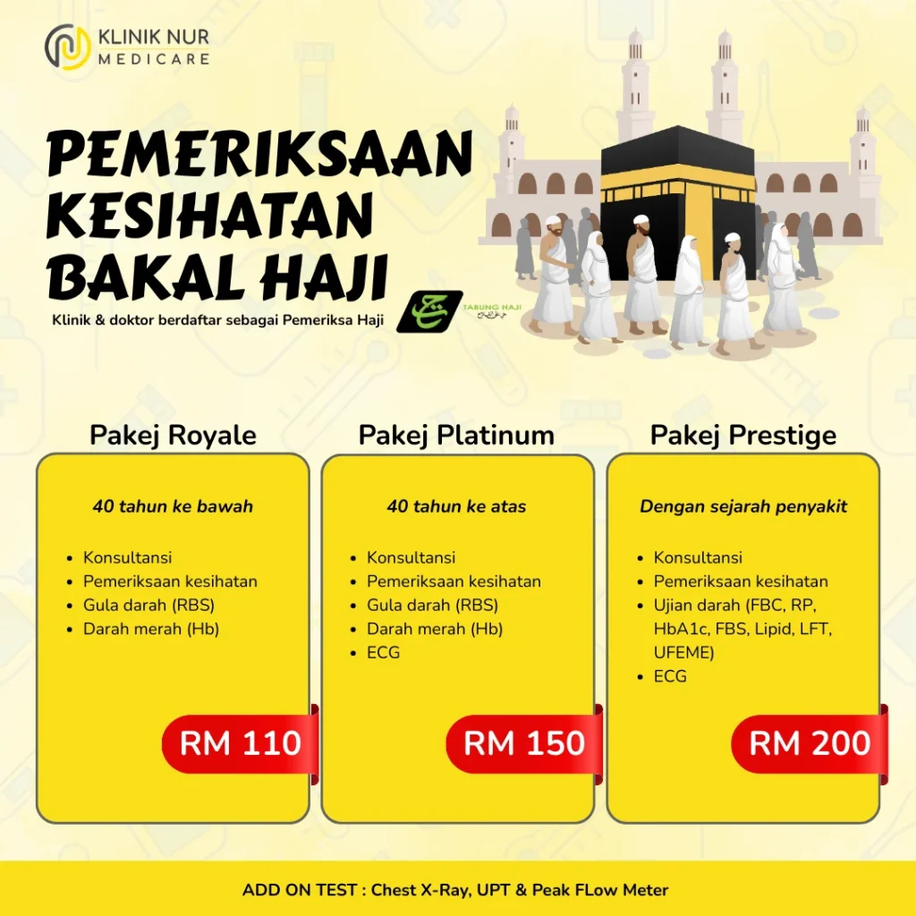 klinik nur medicare medical checkup umrah haji