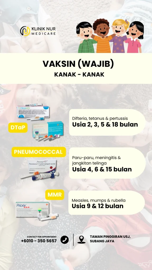 klinik nur medicare vaccination kanak kanak wajib