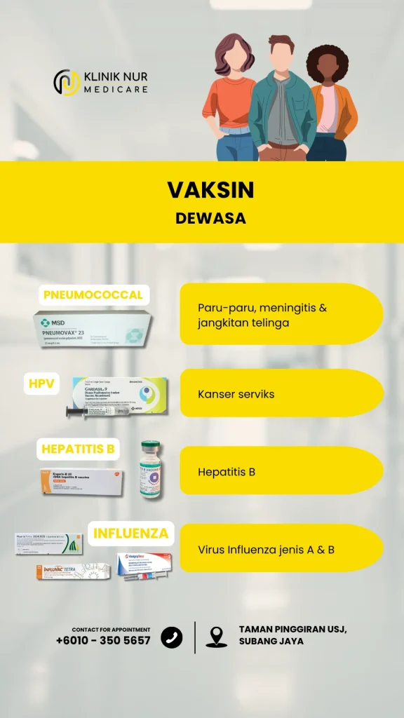 klinik nur mediacare vaccination dewasa 1
