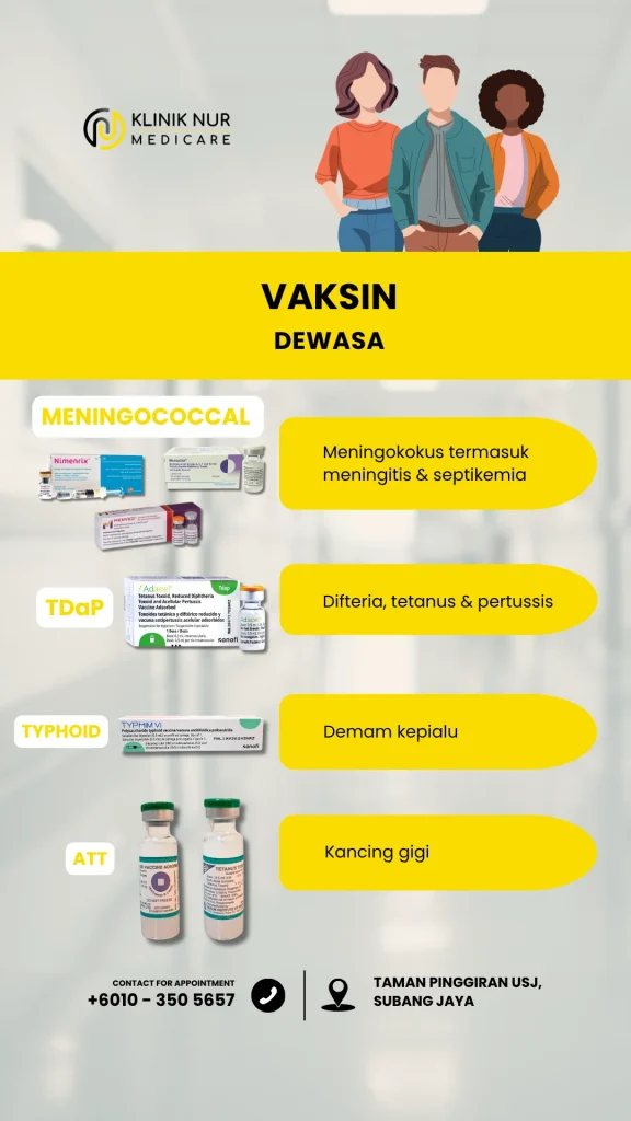 klinik nur mediacare vaccination dewasa 2