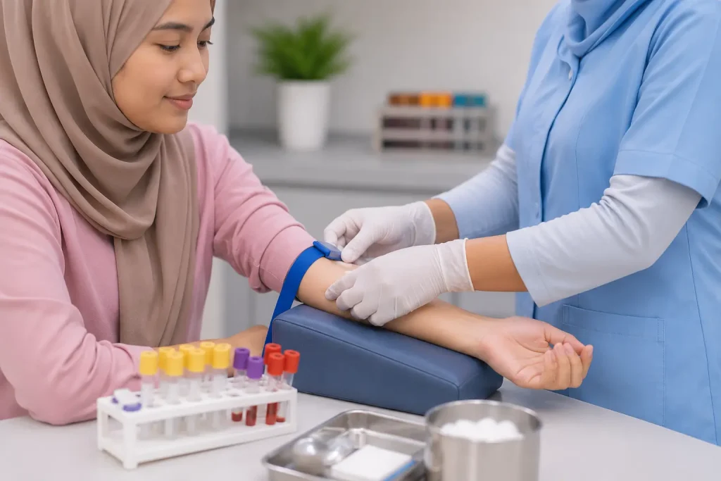 Hormone check-up untuk pemeriksaan kehamilan wanita di Klinik Nur Medicare Pinggiran USJ Subang Jaya