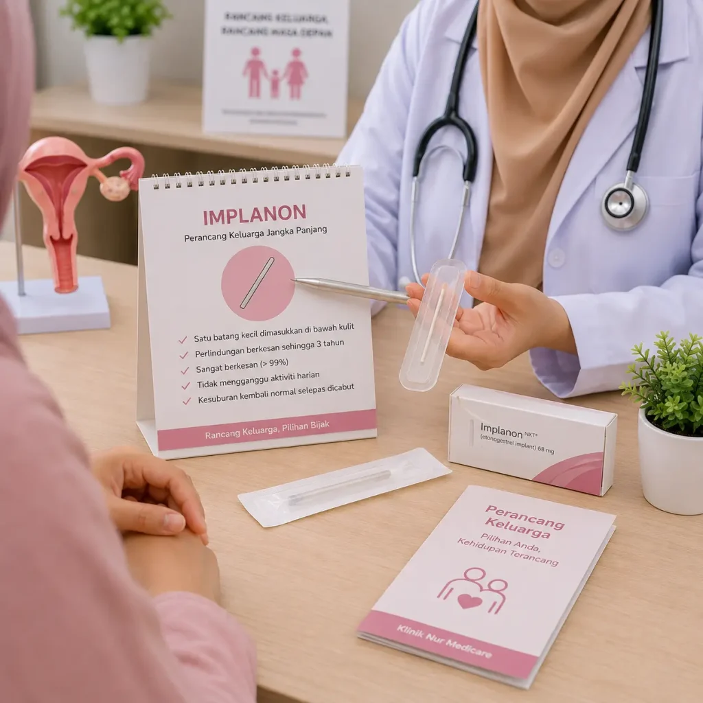 Implanon perancang keluarga jangka panjang untuk wanita di Klinik Nur Medicare Pinggiran USJ
