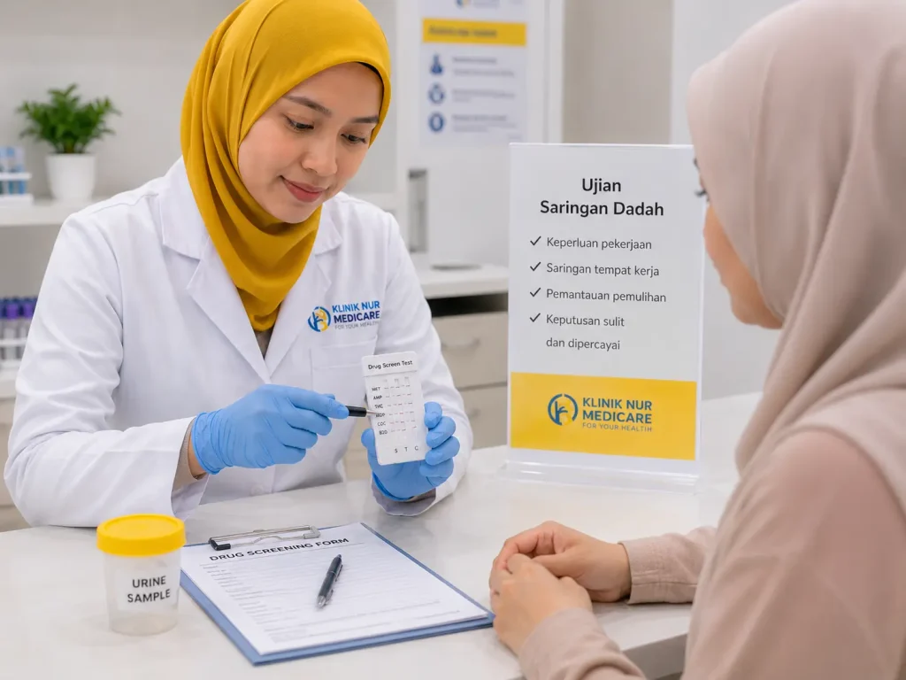 ujian saringan dadah di klinik nur medicare