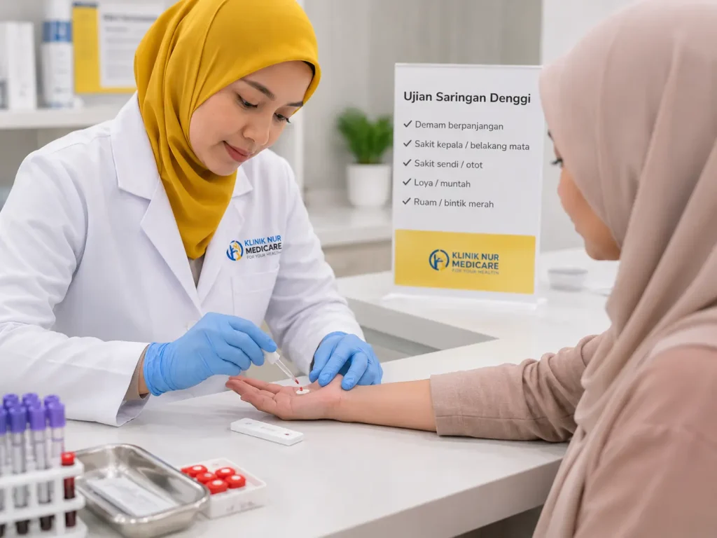 ujian saringan denggi di klinik nur medicare